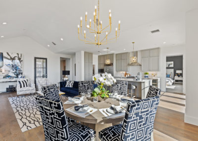 Dining table in luxury condo